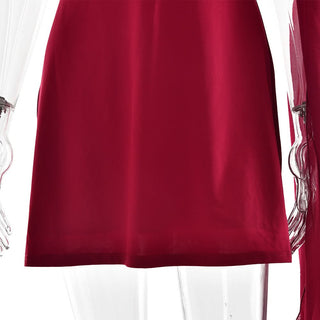 U neck knotted solid mini dress