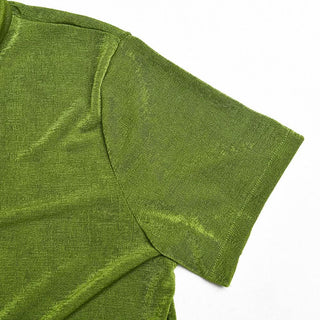 Turnover collar short sleeve ruched button mini dress