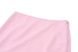 Halter corset lace up slit maxi skirt set