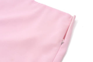 Halter corset lace up slit maxi skirt set