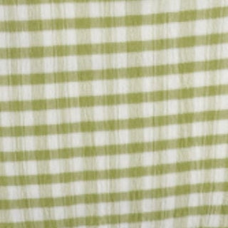 V-neck Gingham Bowknot Lettuce Trim Tankini Bikini Set