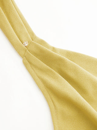 Halter Neckline Ruched Cami Top With Scarf