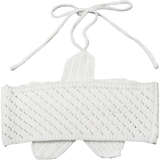 Halter knitted self tie crop top