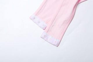 Hollow out knitted 2 piece raw hem bodysuit