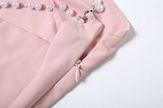 One shoulder beaded backless mini dress