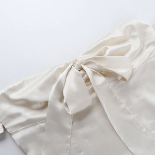 Off shoulder smocked ruched tube mini dress