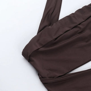 One shoulder irregular hollow out ruched cut out mini dress