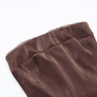 Smocked ruched backless tube maxi dress