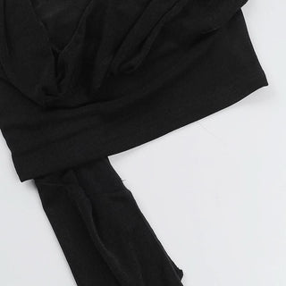 Irregular ruched solid backless cami top