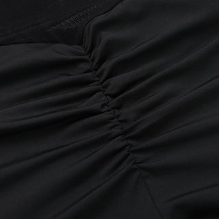 Off shoulder ruched mesh solid jumpsuit