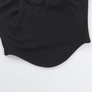 Off shoulder v neck solid backless top