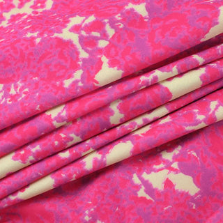 Irregular ruched lace hem print slit cami mini dress