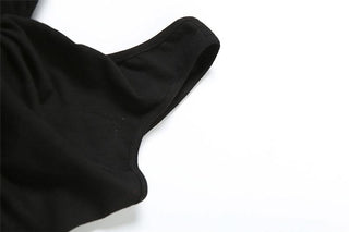 Ruched v neck hollow out knotted solid cut out top