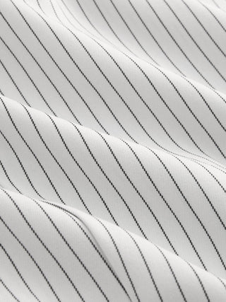 Woven Collar Stripe Short Sleeve Shirt For School