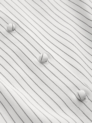Woven Collar Stripe Short Sleeve Shirt For School