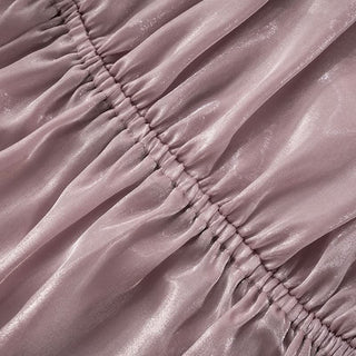 Long sleeve off shoulder ruffle ruched mini dress