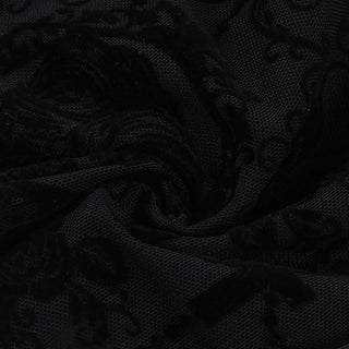 Square neck mesh button print cami top