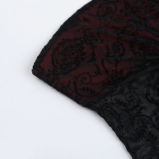 Slit irregular print ruched self tie tube top