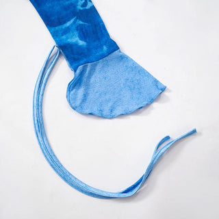 Slit v neck self tie long flared sleeve print maxi dress