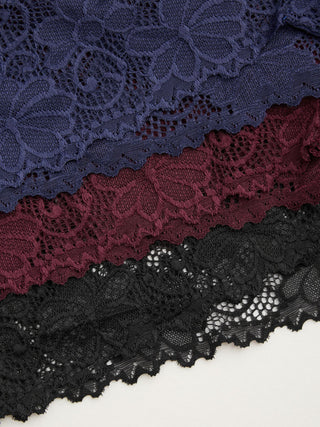 3pcs Lace Middle Waist Brief