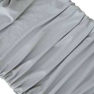 Ruched slit flower applique backless mini dress