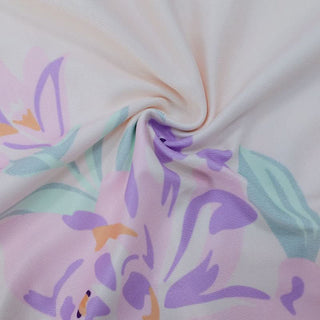 Ruched drawstring slit print cami midi dress