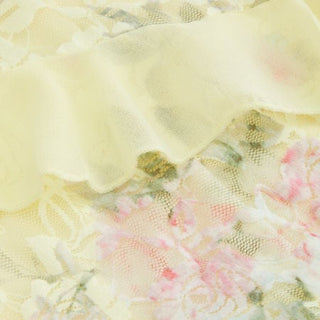 Lace V-neck Floral Ruffle Maxi Dress
