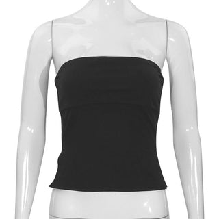 Solid slit backless tube top