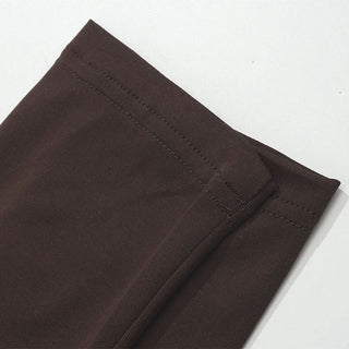 Crewneck long sleeve ruched solid maxi dress