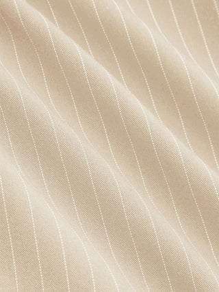 Woven Boat Neck Stripe Knotted Oversized Top For Work