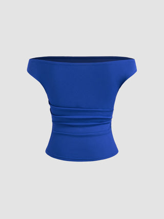 Off-shoulder Ruched Top