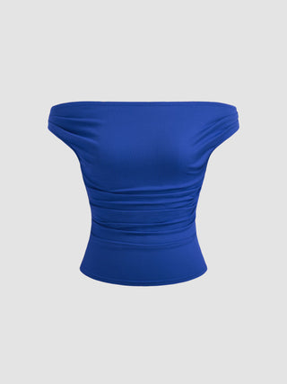 Off-shoulder Ruched Top