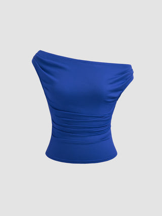 Off-shoulder Ruched Top