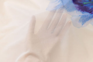 Off shoulder flower print lace hem maxi skirt set