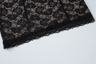 U neck lace cami mini dress