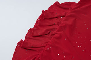 Ruched glitter cami mini dress