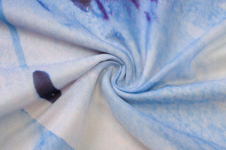 Off shoulder flower print lace hem maxi skirt set