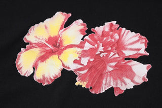 Off shoulder ruched flower pattern top