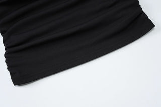 Off shoulder ruched flower pattern top