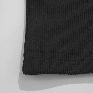 Square neck long sleeve mesh patchwork top