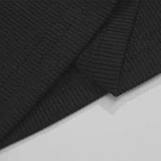 Square neck long sleeve mesh patchwork top