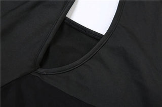 Halter mesh irregular backless top