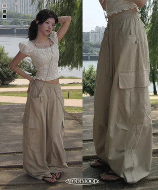 Rico Hip Balloon Cargo Keychain Pants - 3 Colors