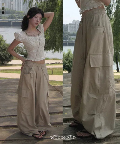 Rico Hip Balloon Cargo Keychain Pants - 3 Colors