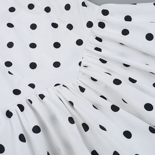 Polka dot halter mini dress