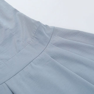 Pleated backless cami mini dress