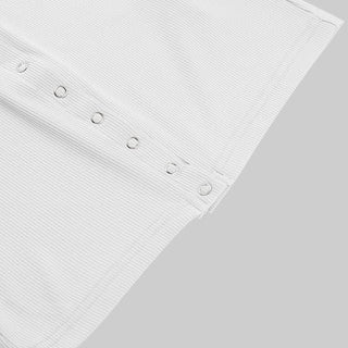 U neck button solid tank top