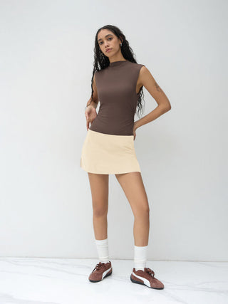Cotton Low Rise Split Skort