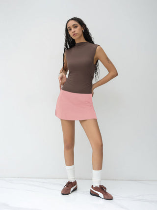Cotton Low Rise Split Skort