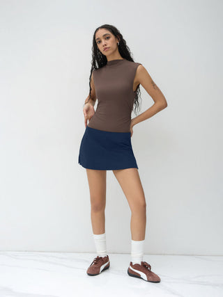 Cotton Low Rise Split Skort